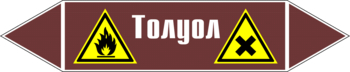 Маркировка трубопровода "толуол" (пленка, 252х52 мм) - Маркировка трубопроводов - Маркировки трубопроводов "ЖИДКОСТЬ" - магазин "Охрана труда и Техника безопасности"