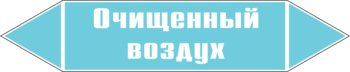 Маркировка трубопровода "очищенный воздух" (пленка, 358х74 мм) - Маркировка трубопроводов - Маркировки трубопроводов "ВОЗДУХ" - магазин "Охрана труда и Техника безопасности"